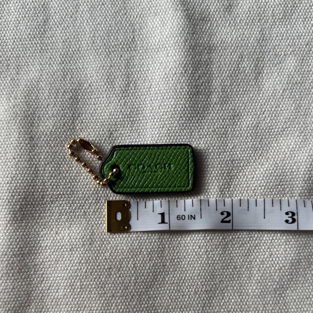 Coach Green Leather Hang Tag